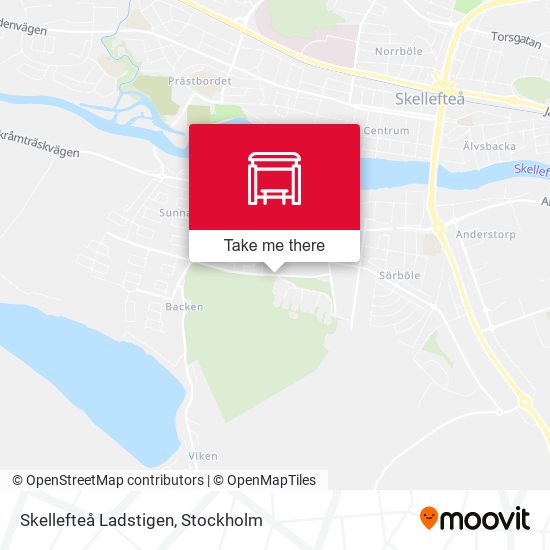 Skellefteå Ladstigen map