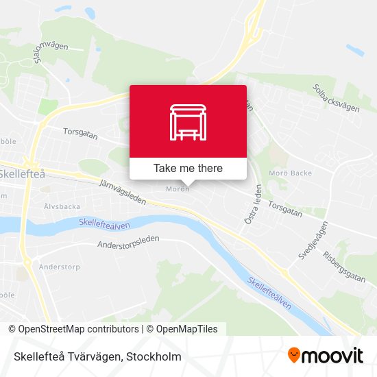 Skellefteå Tvärvägen map