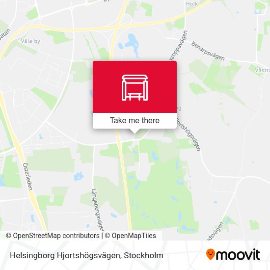 Helsingborg Hjortshögsvägen map