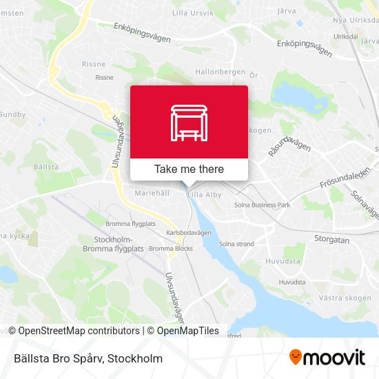 Bällsta Bro Spårv map