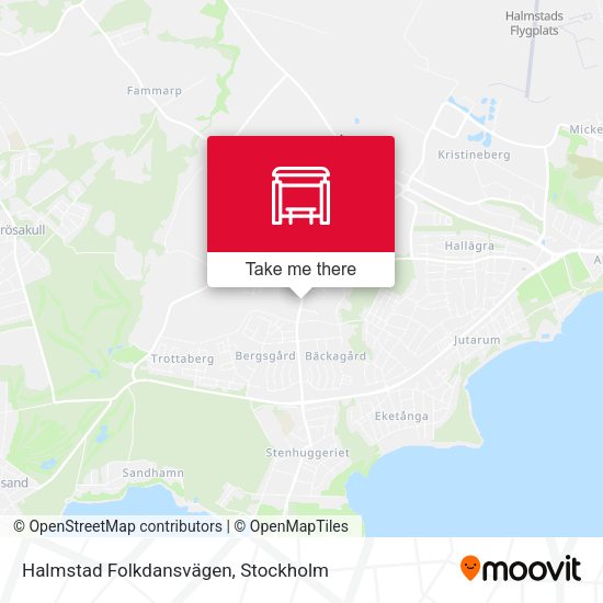 Halmstad Folkdansvägen map