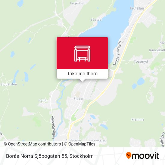 Borås Norra Sjöbogatan 55 map