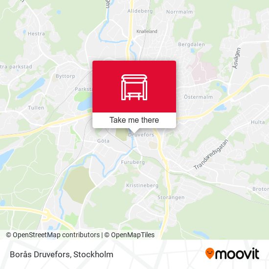 Borås Druvefors map