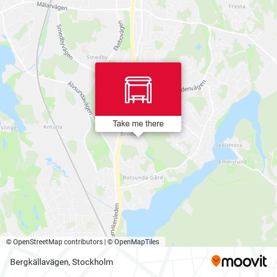 Bergkällavägen map