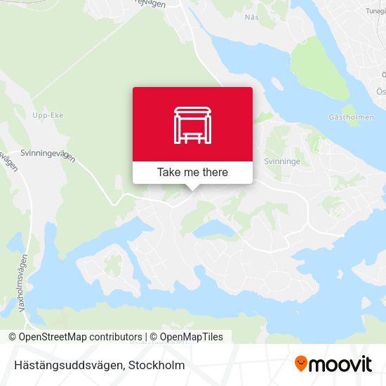 Hästängsuddsvägen map