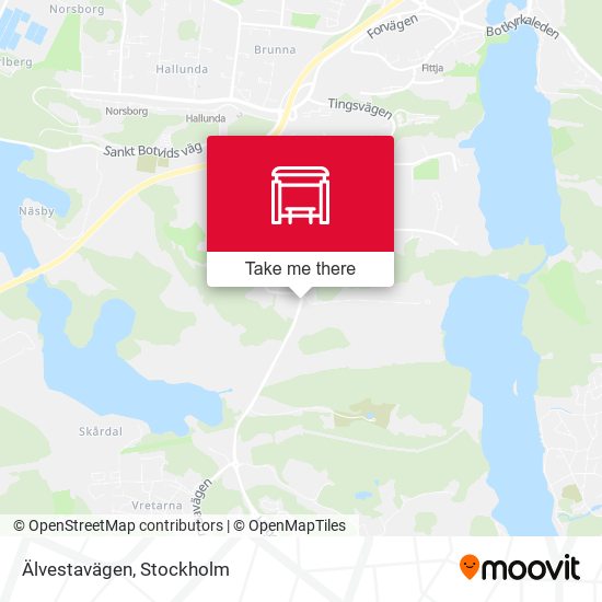 Älvestavägen map