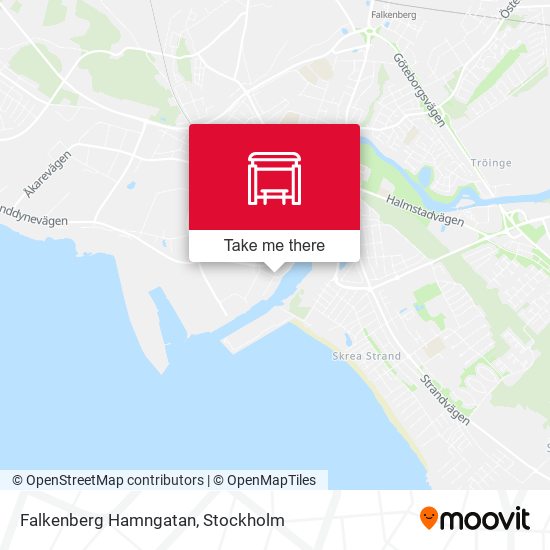 Falkenberg Hamngatan map
