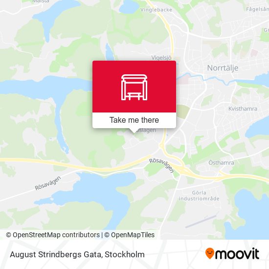 August Strindbergs Gata map