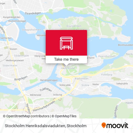 Stockholm Henriksdalsviadukten map