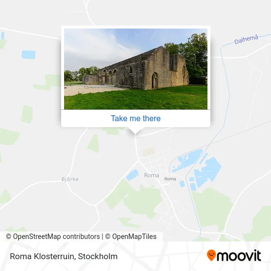 Roma Klosterruin map