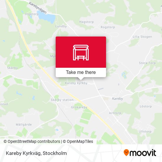 Kareby Kyrkväg map