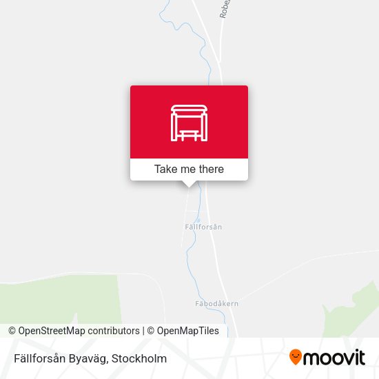 Fällforsån Byaväg map