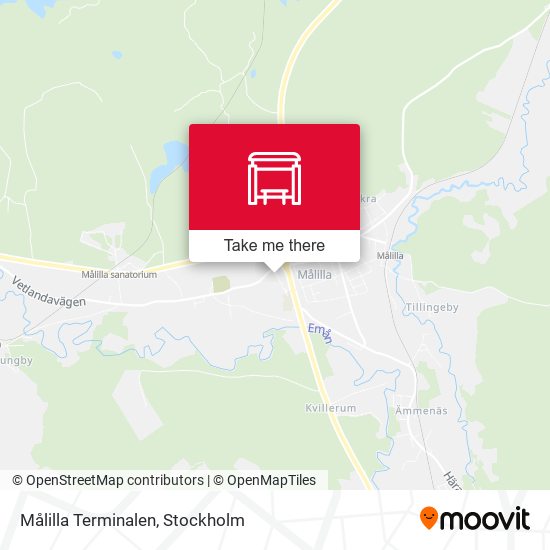 Målilla Terminalen map