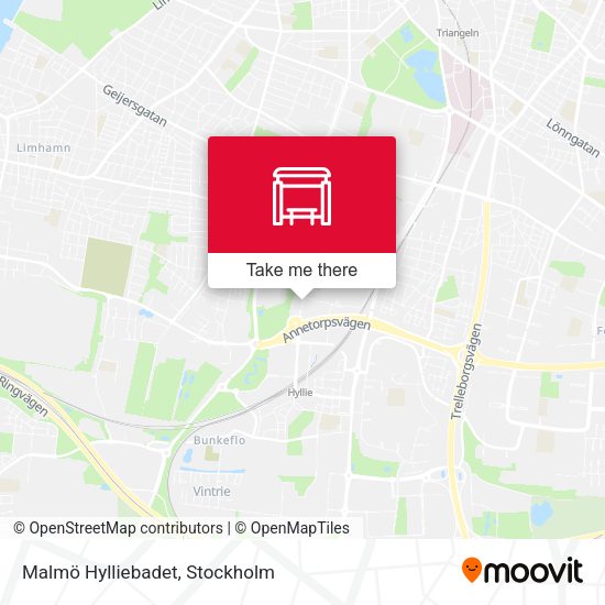 Malmö Hylliebadet map