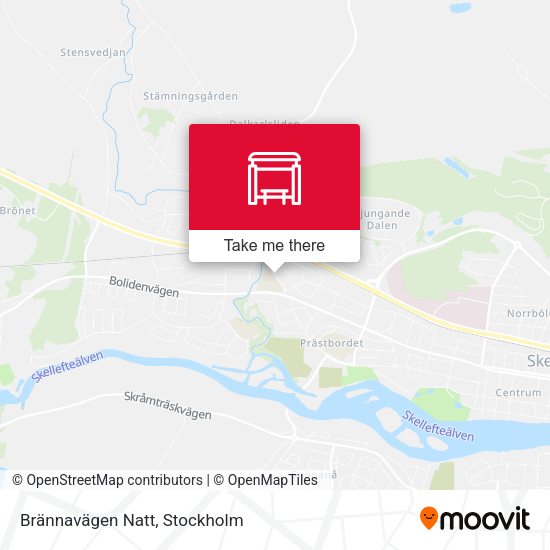 Brännavägen Natt map