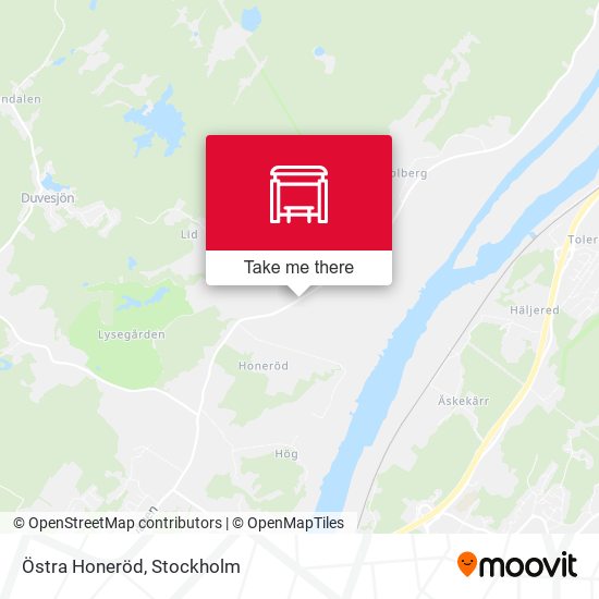 Östra Honeröd map