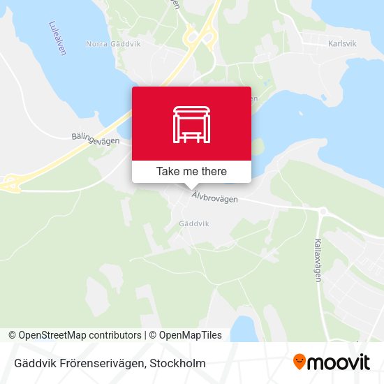 Gäddvik Frörenserivägen map