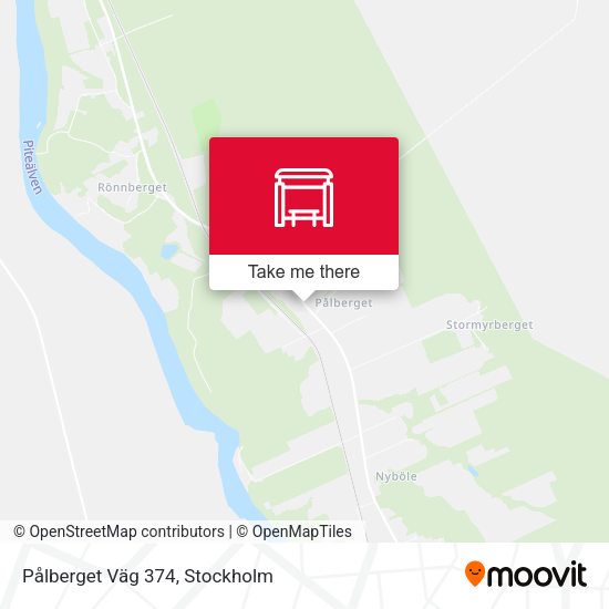 Pålberget Väg 374 map