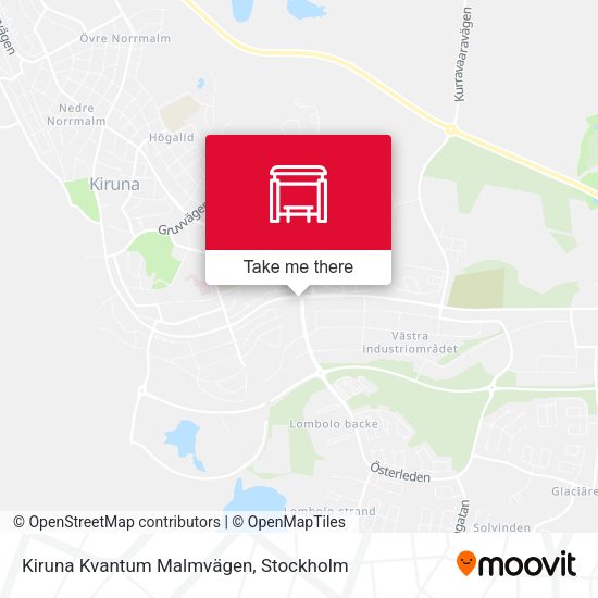 Kiruna Kvantum Malmvägen map