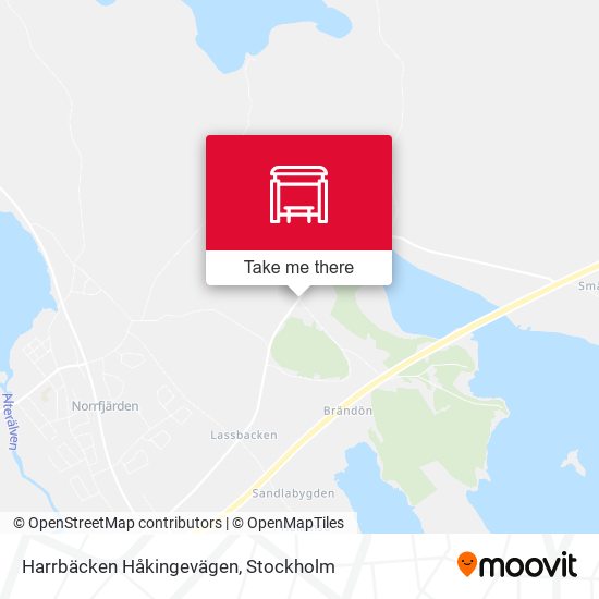 Harrbäcken Håkingevägen map