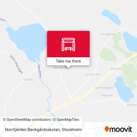 Norrfjärden Backgårdsskolan map