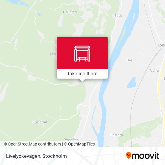 Livelyckevägen map
