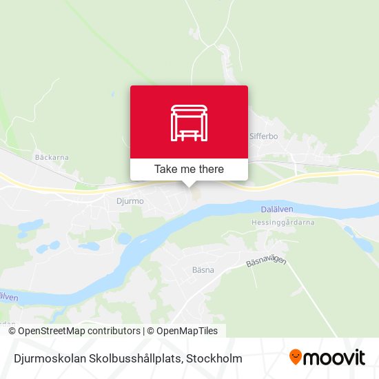 Djurmoskolan Skolbusshållplats map