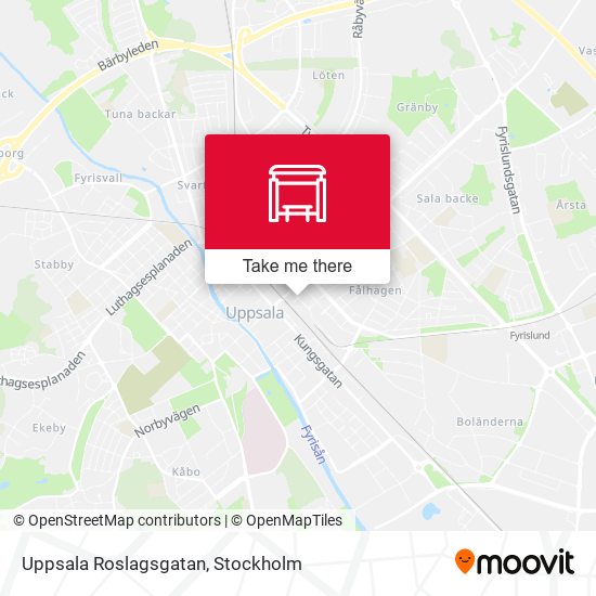 Uppsala Roslagsgatan map