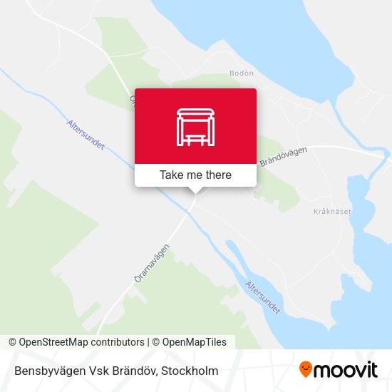 Bensbyvägen Vsk Brändöv map