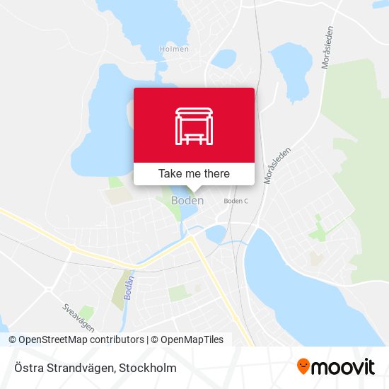 Östra Strandvägen map