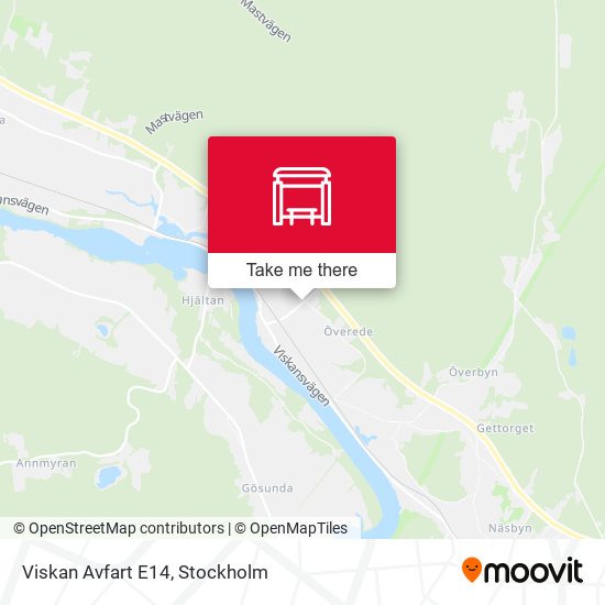 Viskan Avfart E14 map