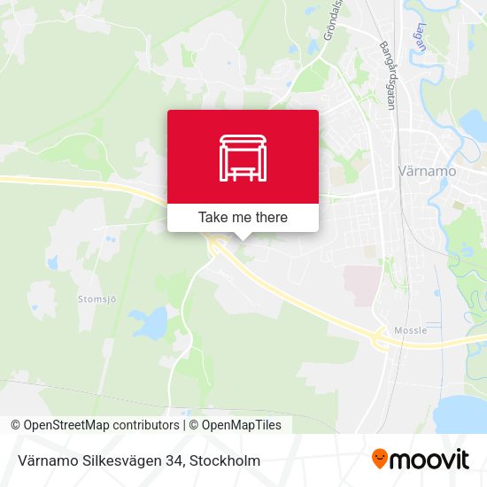 Värnamo Silkesvägen 34 map