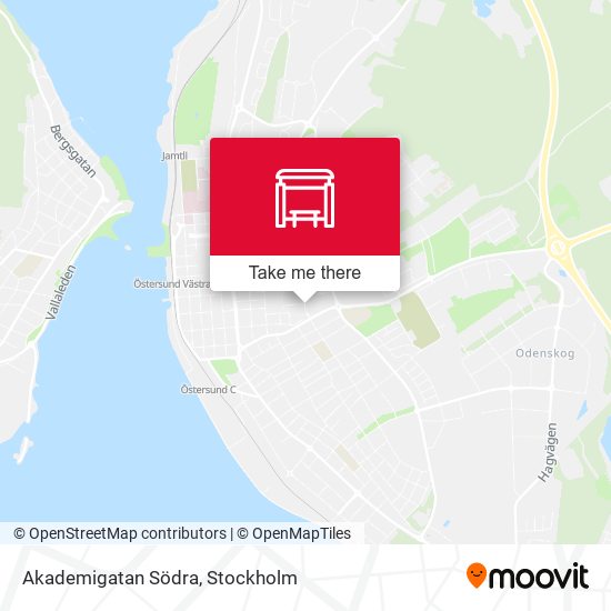 Akademigatan Södra map