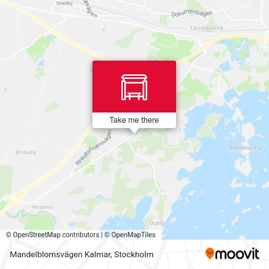 Mandelblomsvägen Kalmar map