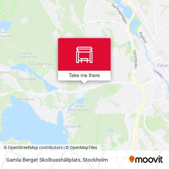 Gamla Berget Skolbusshållplats map