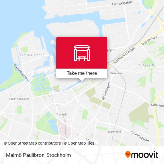 Malmö Paulibron map