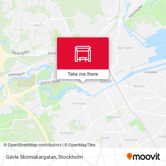 Gävle Skomakargatan map