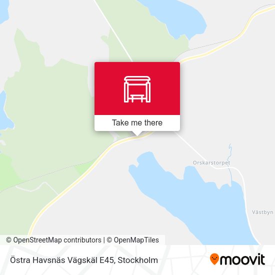 Östra Havsnäs Vägskäl E45 map