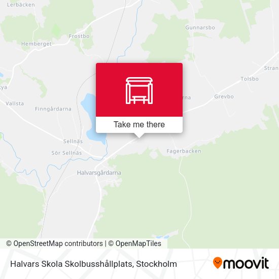 Halvars Skola Skolbusshållplats map