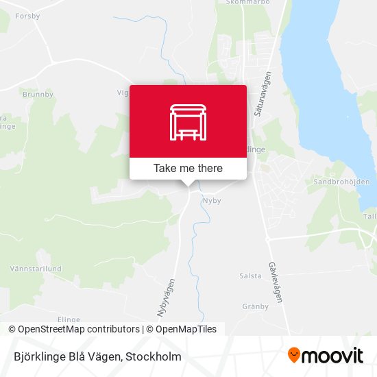 Björklinge Blå Vägen map