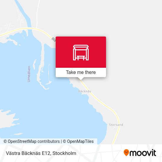 Västra Bäcknäs E12 map
