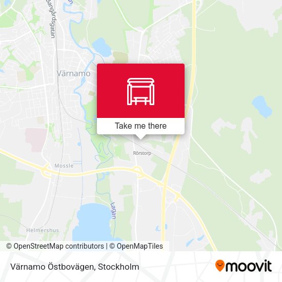 Värnamo Östbovägen map