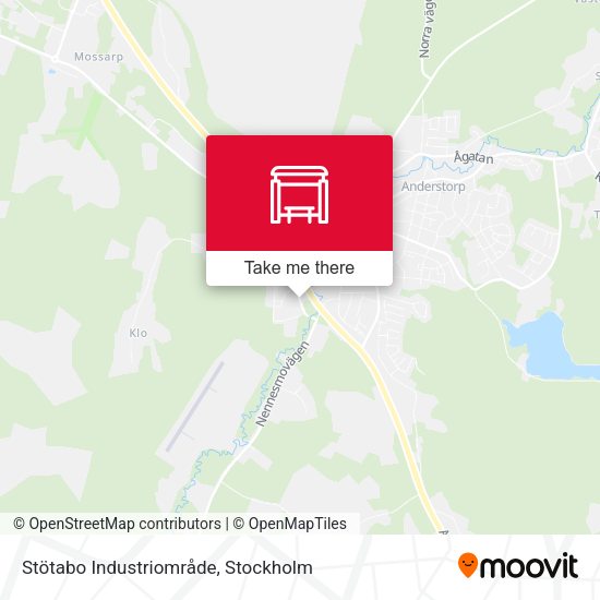 Stötabo Industriområde map
