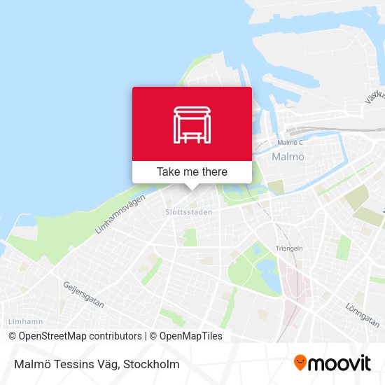 Malmö Tessins Väg map