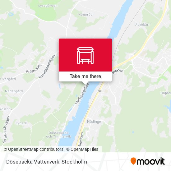 Dösebacka Vattenverk map