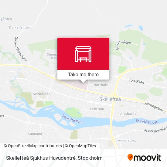 Skellefteå Sjukhus Huvudentré map