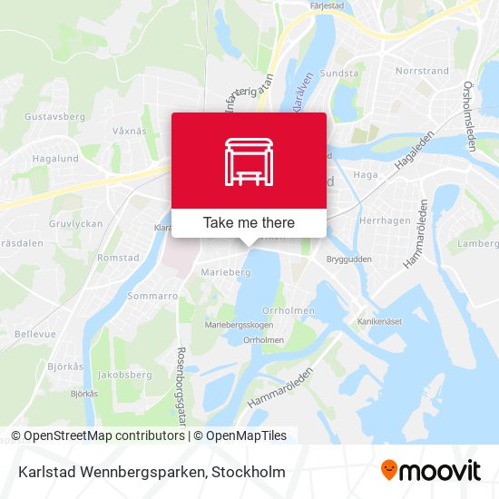 Karlstad Wennbergsparken map