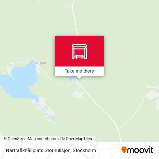 Närtrafikhållplats Storhullsjön map