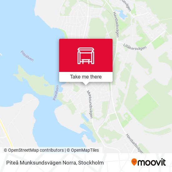 Piteå Munksundsvägen Norra map