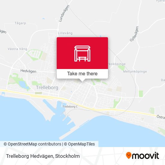 Trelleborg Hedvägen map